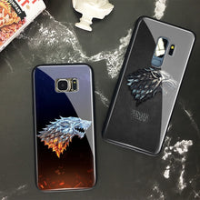 Load image into Gallery viewer, Game of Throne house Stark logo GOT Tempered Glass Phone Case